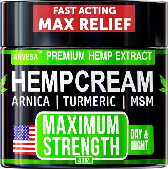 A picture of Maximum Strength hemp cream.