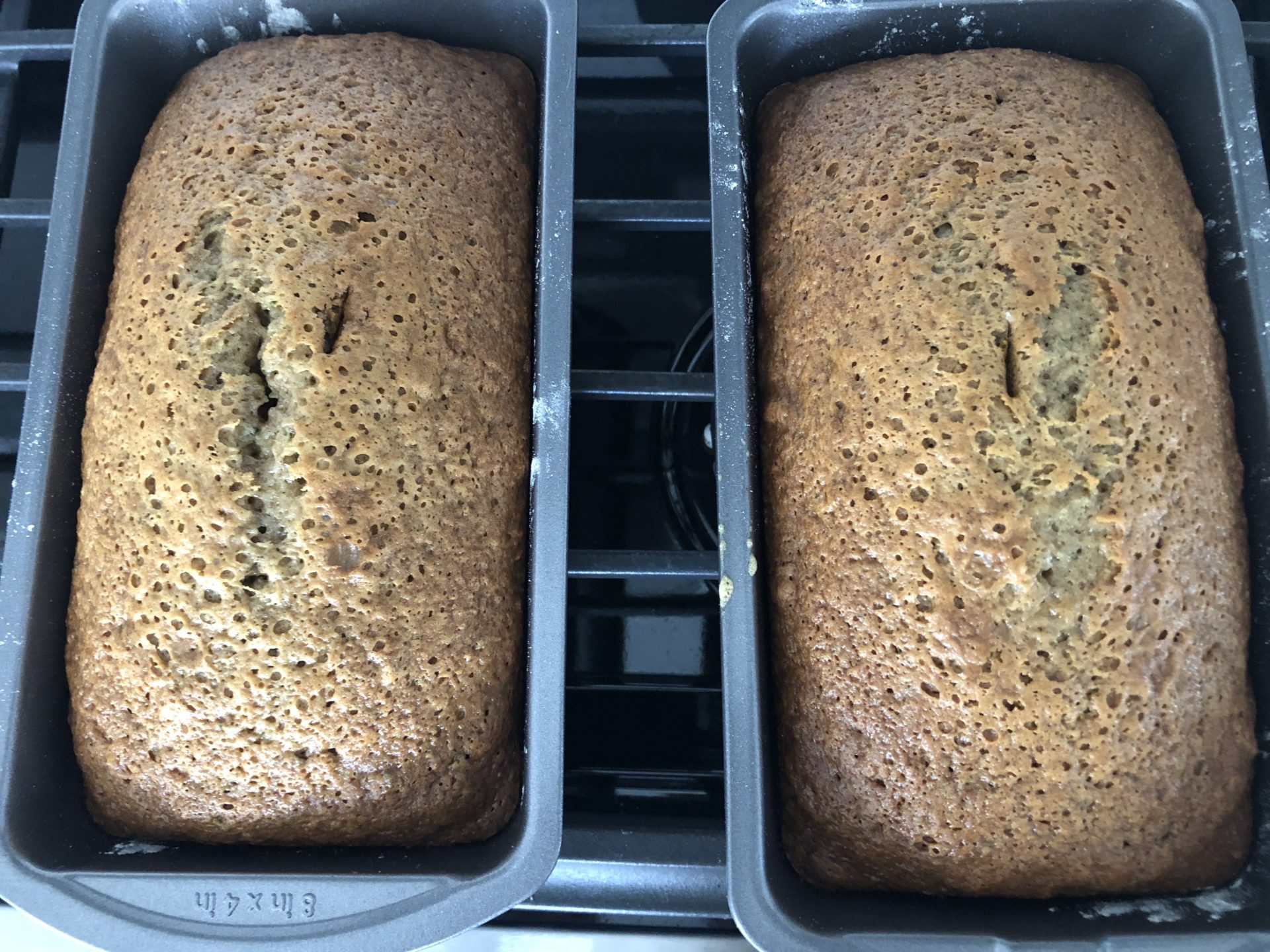 freshly baked zucchini bread.