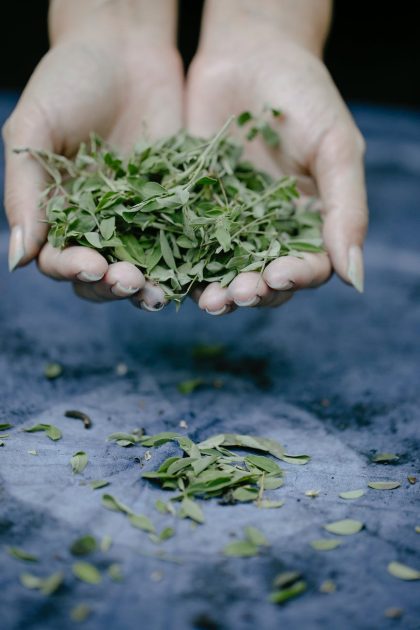 handful of a sage leaves